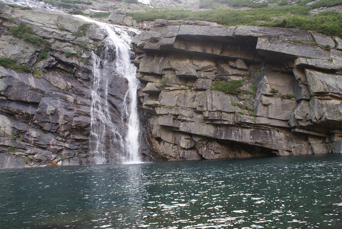 A waterfall on the way to Chersky Peak